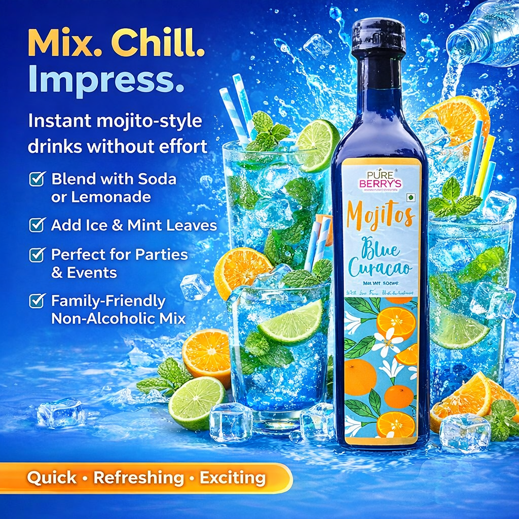 Blue Curacao Mojito (500ml)