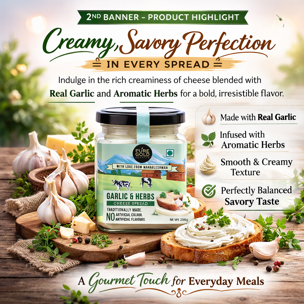 Garlic And Herbs Cheese Spread (250gm)