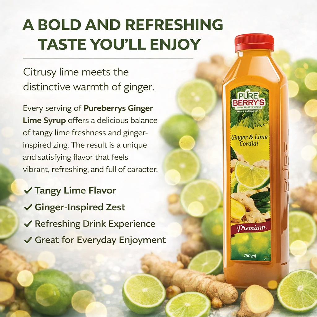 Ginger & Lime Syrup (750ml)