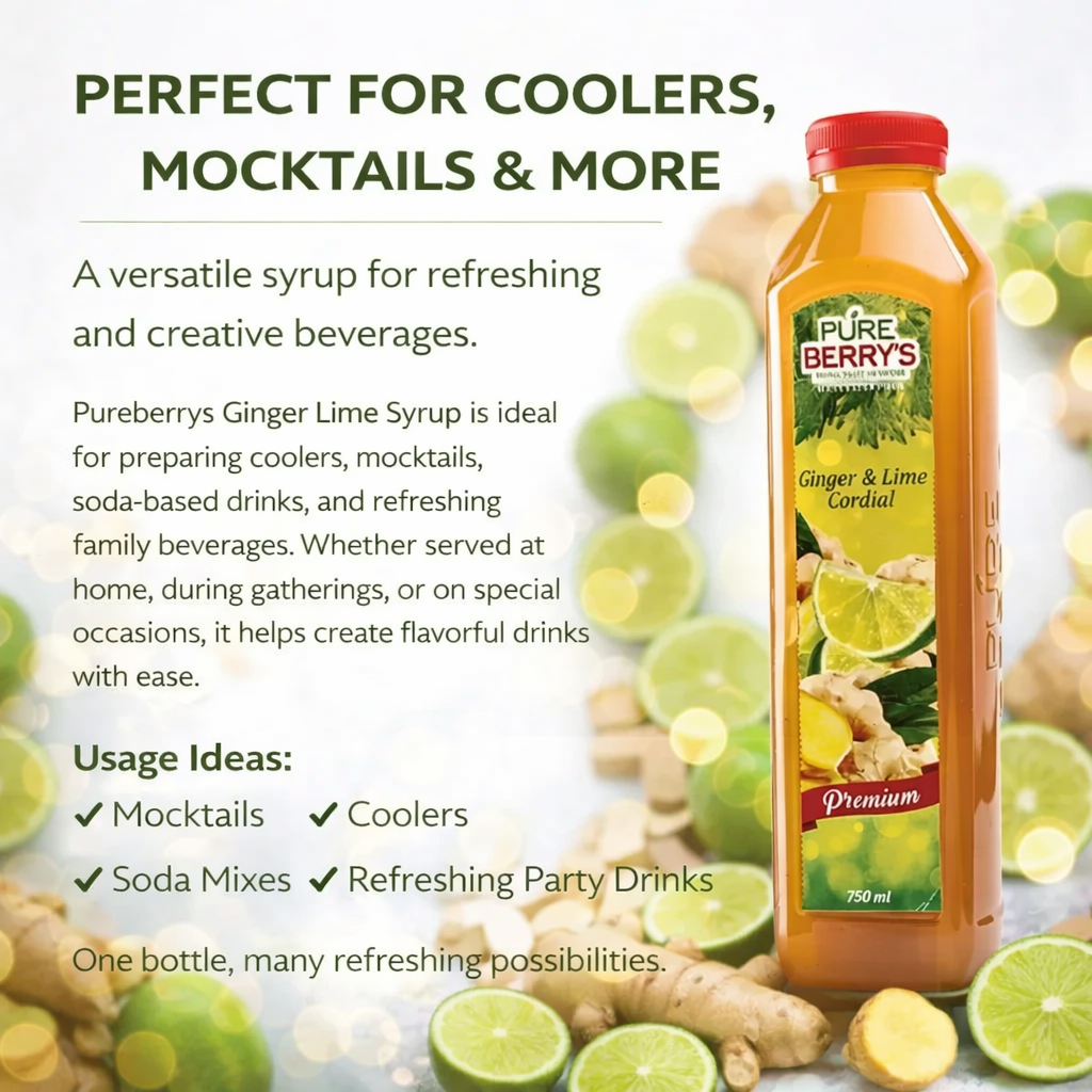 Ginger & Lime Syrup (750ml)