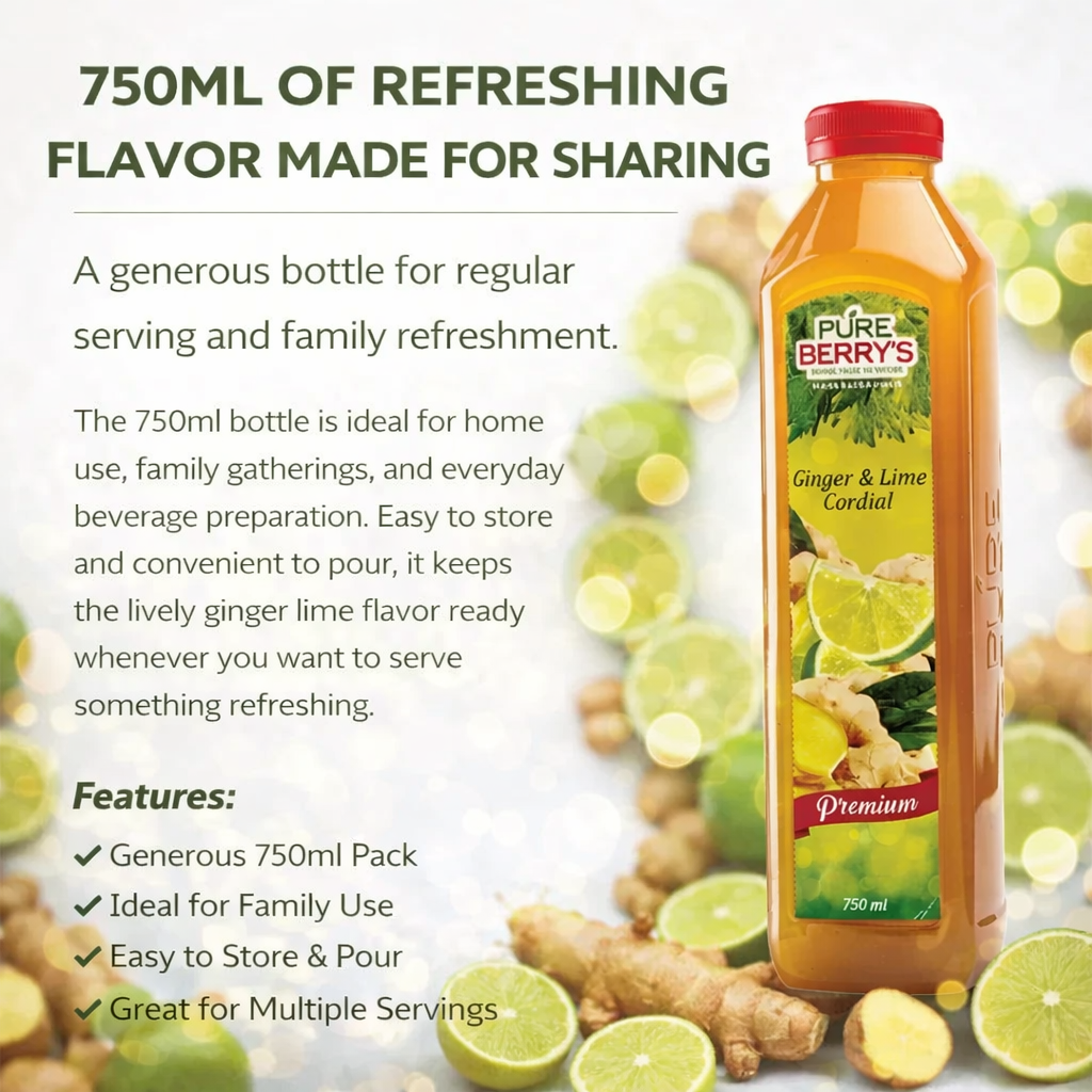 Ginger & Lime Syrup (750ml)