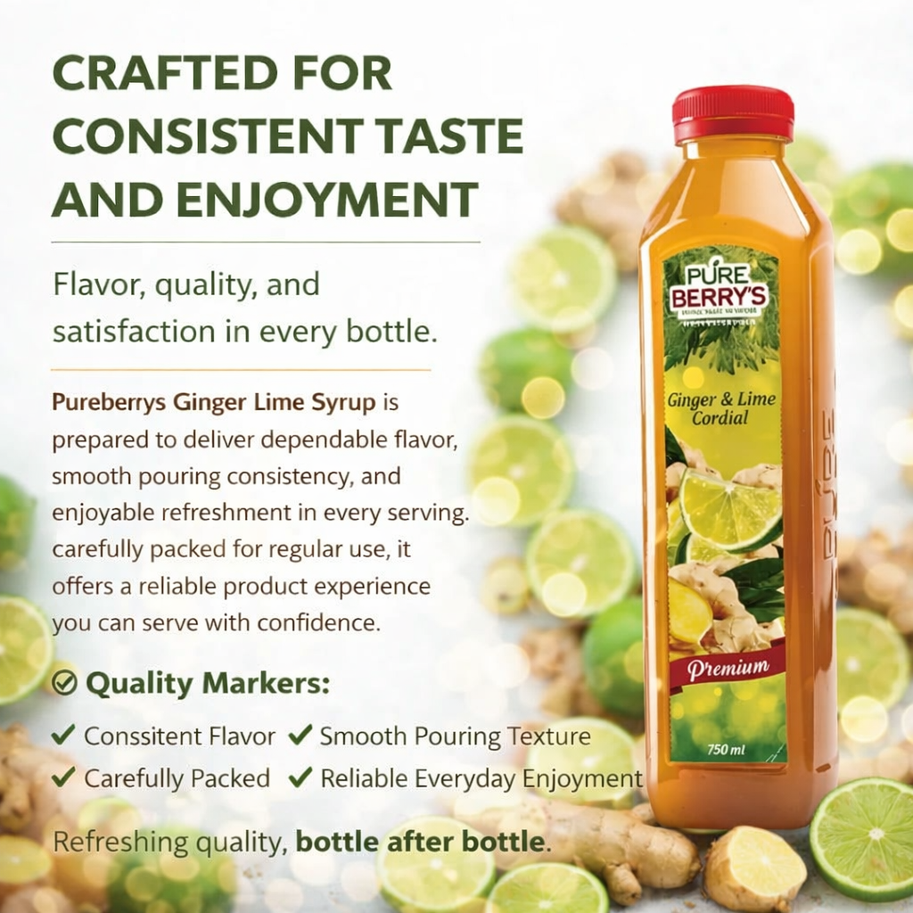 Ginger & Lime Syrup (750ml)