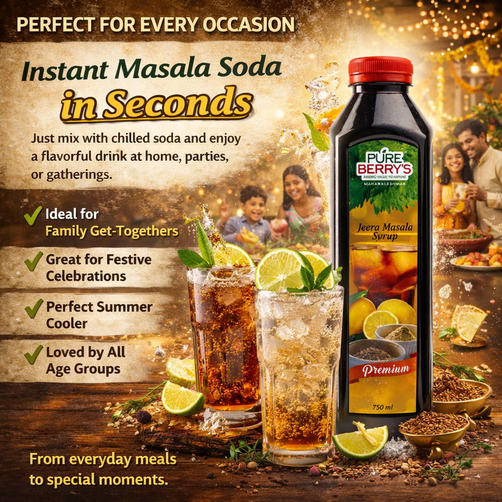 Jeera Masala Soda Syrup (750ml)