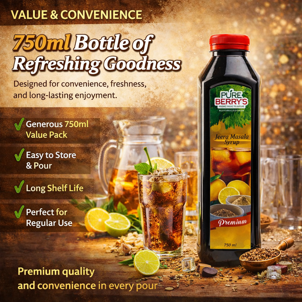 Jeera Masala Soda Syrup (750ml)