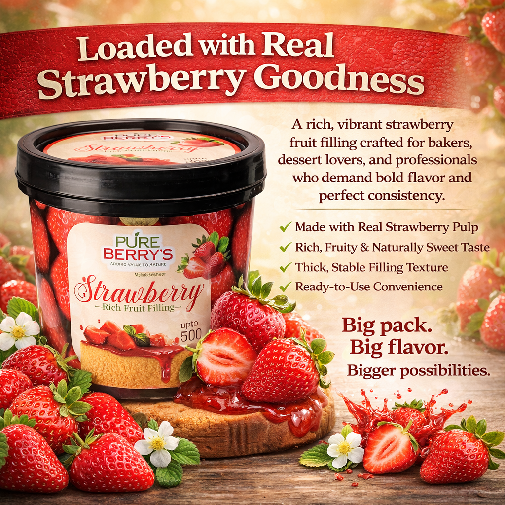 Strawberry Rich Fruit Filling (1Kg)
