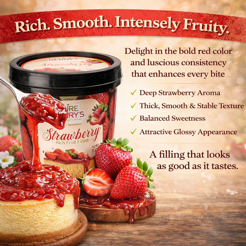 Strawberry Rich Fruit Filling (1Kg)