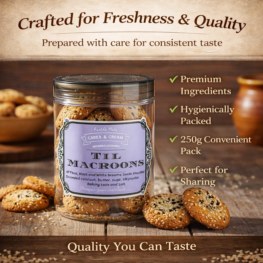 Til Macroons Cookies - 250gm