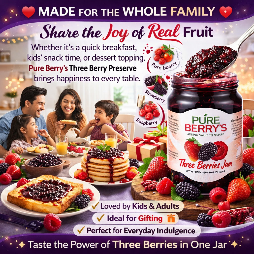 Three Berry Jam (400gm)