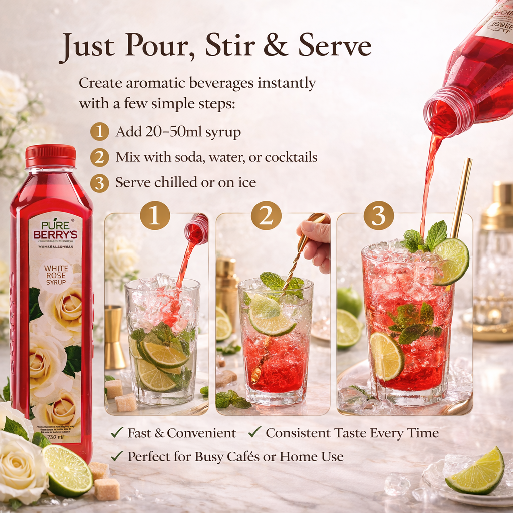 White Rose Syrup (750ml)