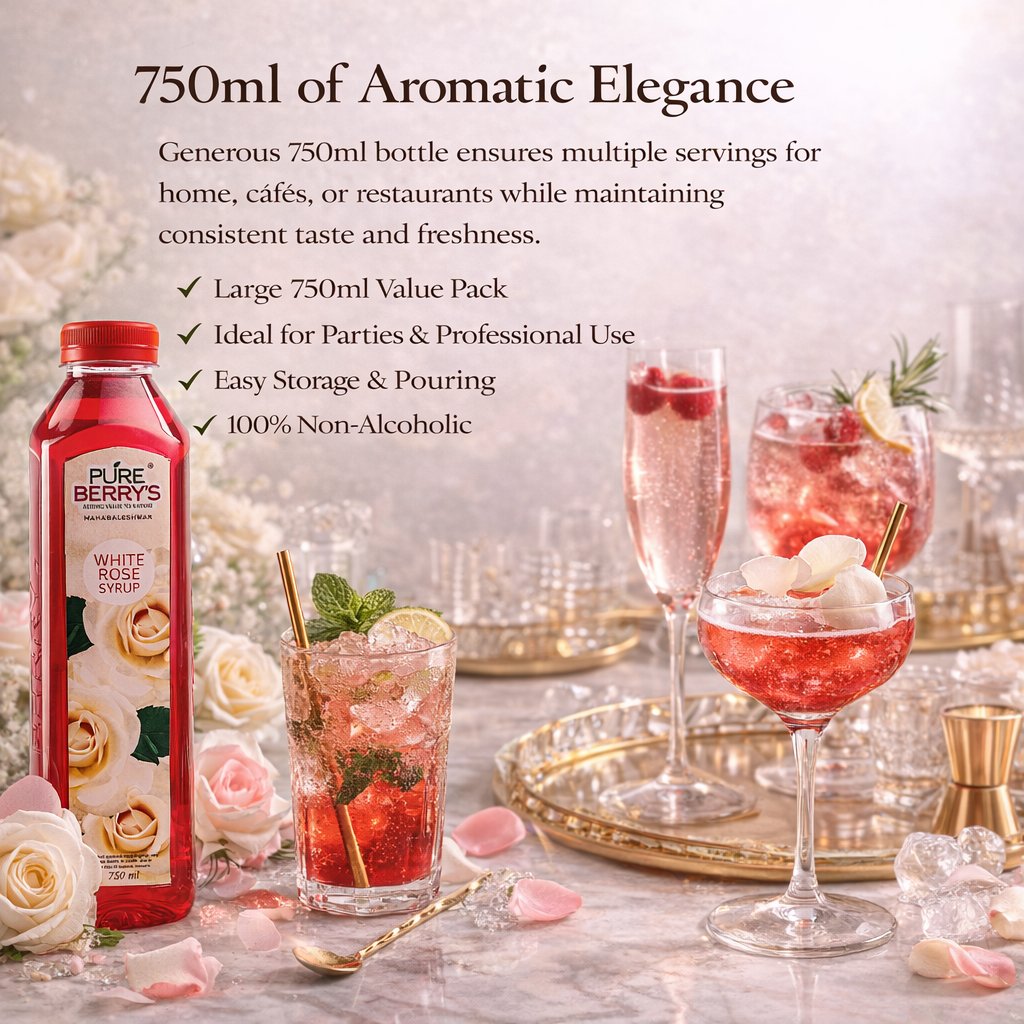 White Rose Syrup (750ml)